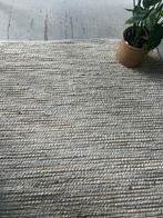 Licht Kleed Nancy - Geweven Design, Huis en Inrichting, Stoffering | Tapijten en Kleden, Ophalen, 100 tot 150 cm, Wit, Zo goed als nieuw