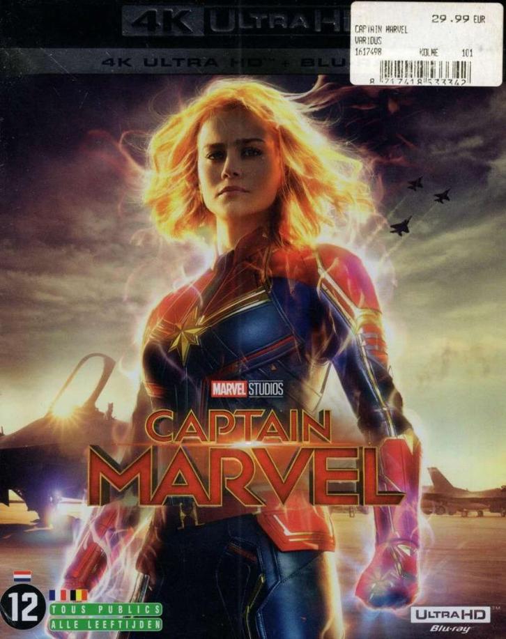 Captain Marvel - 4K Ultra HD + Blu-ray (2019) - nieuw - NL, Cd's en Dvd's, Blu-ray, Nieuw in verpakking, Actie, Verzenden