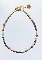 Armband natuursteen nieuw, Sieraden, Tassen en Uiterlijk, Armbanden, Ophalen of Verzenden, Zo goed als nieuw, Rood, Overige materialen