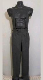 Gemêleerde grijze pantalon met stoffen bretels van Diesel, Kleding | Heren, Broeken en Pantalons, Maat 46 (S) of kleiner, Grijs