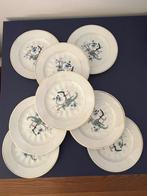 Vintage Gebaksbordjes met Vogeldesign – Set van 9, Antiek en Kunst, Antiek | Servies compleet, Verzenden