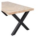 WOOOD Tablo eettafel, mango visgraat, Alkmaar poot, Huis en Inrichting, Ophalen, 50 tot 100 cm, Zo goed als nieuw, Vijf personen of meer