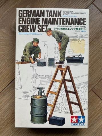 1:35 1/35 Tamiya German Tank Engine Maintenance Crew Set beschikbaar voor biedingen
