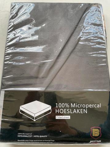 Hoeslaken 160x220 - Antraciet Micropercal - Nieuw! beschikbaar voor biedingen