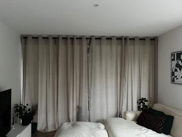 7 x gordijnen beige/zand beschikbaar voor biedingen