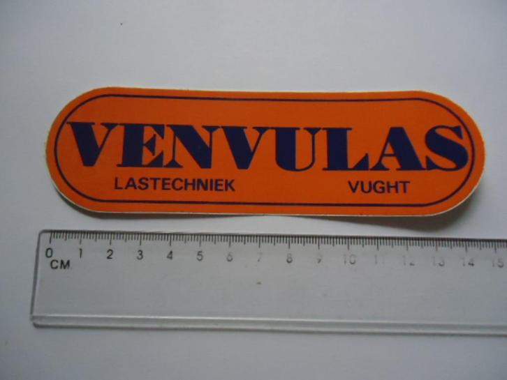 sticker oud VENVULAS lassen techniek lastechniek vught retro, Verzamelen, Stickers, Zo goed als nieuw, Verzenden