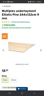 underlayment platen 40 stuks 9 mm dik, Doe-het-zelf en Verbouw, Ophalen, Nieuw