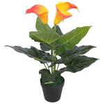 Kunstplant lelie kamerplant pot 45cm rood wit GRATIS BEZORGD, Verzenden, Nieuw, Binnen