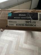Nieuwe zwarte houten jaloezieën 150x135 cm, Ophalen, 150 tot 200 cm, Nieuw, 100 tot 150 cm