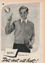 Retro reclame 1953 Hollandia breiwol 'n vest voor Hans, Ophalen of Verzenden, Huis en Inrichting