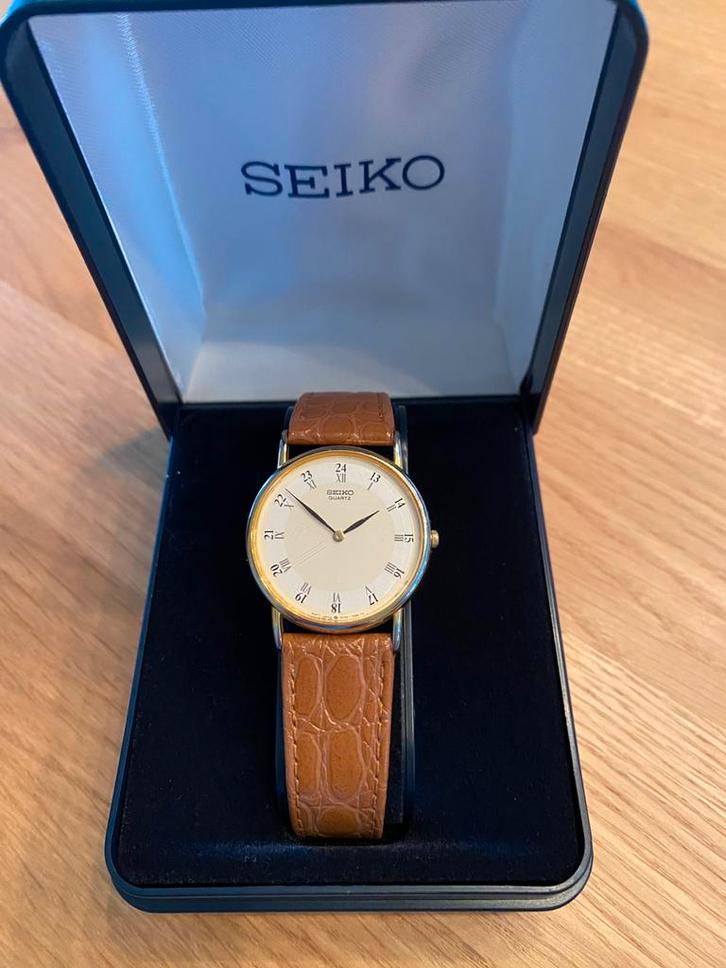 Vintage Seiko horloge, Sieraden, Tassen en Uiterlijk, Horloges | Dames, Gebruikt, Polshorloge, Seiko, Staal, Leer, Ophalen of Verzenden