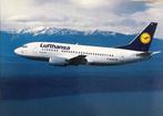 Ansichtkaart vliegtuig Lufthansa Boeing 737-500 jaren 80 (?), Verzamelen, Ophalen of Verzenden, Zo goed als nieuw, Kaart, Foto of Prent