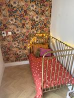 Gouden Ledikant Polini, Ophalen, Zo goed als nieuw, Minder dan 140 cm, Matras