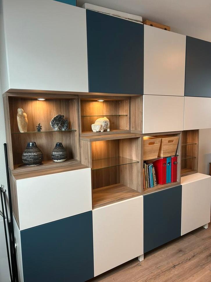 Ikea Besta wandmeubel, Huis en Inrichting, Kasten | Wandmeubels, Zo goed als nieuw, 200 cm of meer, 200 tot 250 cm, 25 tot 50 cm