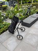 Golftrolley + golftas, Sport en Fitness, Golf, Ophalen, Gebruikt, Golfkar, Overige merken