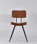 Stoel Maurice metaal kunstleer cognac, Huis en Inrichting, Stoelen, Info@edvonline.nl, Bruin, Nieuw, Ophalen of Verzenden