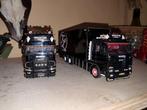 Wsi Setje Scania's Truckstyling Lunteren, Hobby en Vrije tijd, Modelauto's | 1:50, Ophalen, Zo goed als nieuw, Bus of Vrachtwagen