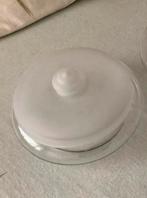 Vintage glazen koekschaal, Ophalen of Verzenden, Zo goed als nieuw