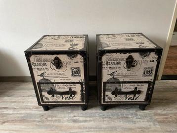 Vintage Nachtkastjes - Set van 2 beschikbaar voor biedingen
