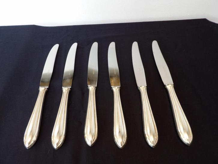 Art Deco Franse Messenset verzilverd, Reppel, Antiek en Kunst, Antiek | Bestek, Ophalen of Verzenden