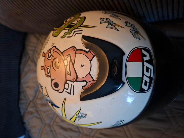 Valentino Rossi Valencia 2005 White zoo helmet k serie, Motoren, Kleding | Motorhelmen, Overige merken, Ophalen of Verzenden