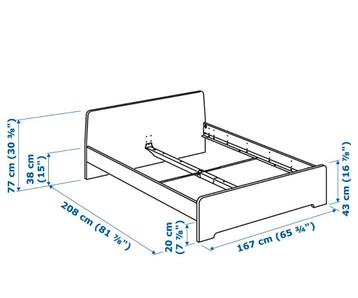 Tweepersoonsbed Ikea Askvoll 160cm - afbeelding 3
