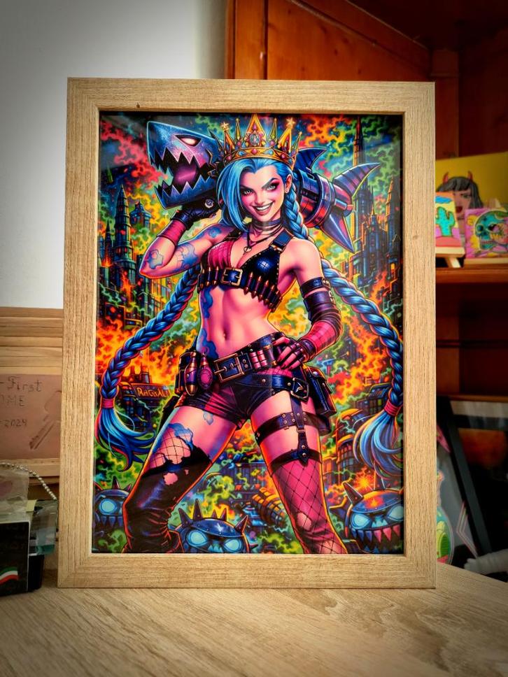 Originele Digitale Kunstprint – A4 (Jinx), Antiek en Kunst, Kunst | Tekeningen en Foto's, Ophalen of Verzenden