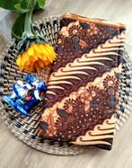Batik Sarong Indonesië #1921 (reject), Bruin, Verzenden, 30 tot 120 cm, Katoen