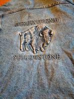 Blauw jeans jack met bisonprint, Blauw, Overige jeansmaten, Nieuw, Ophalen of Verzenden