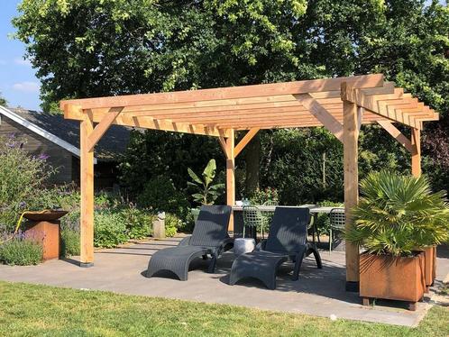 Douglas overkapping pergola veranda maatwerk actie, Tuin en Terras, Palen, Balken en Planken, Nieuw, Balken, 250 cm of meer, Ophalen of Verzenden