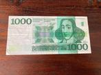 Mooi briefje van 1000 gulden Spinoza, Postzegels en Munten, Bankbiljetten | Nederland, Los biljet, 1000 gulden, Ophalen of Verzenden