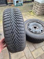 Winterbanden Continental 185/60 R14 op stalen velg, Auto-onderdelen, Banden en Velgen, 14 inch, Banden en Velgen, 185 mm, Winterbanden