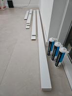 Hoge MDF plinten RAL9010 ruim 15m (7cm hoog) en 3 montagekit, Doe-het-zelf en Verbouw, Plinten en Afwerking, Ophalen of Verzenden
