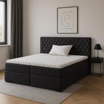 Opberg boxspring Utrecht incl. 5cm topper 140 x 200, Verzenden, Zwart, 140 cm, 200 cm