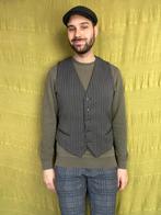Vintage gilet / waistcoat / gestreepte print / large / 50 /, Kleding | Heren, Albert Cuypstr 168a, Vintage, Ophalen of Verzenden