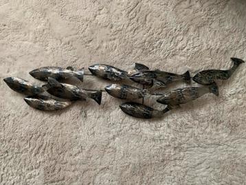 Licht metalen wanddecoratie haringen vissen nieuw beschikbaar voor biedingen