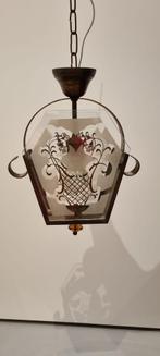 mooie art deco lamp, hanglamp, Gebruikt, Ophalen of Verzenden, Glas, Art deco, Amsterdamse school