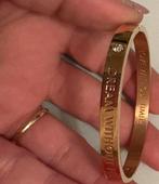 Guess stalen goldplated bangle met kristal, Met kristal, Staal, Nieuw, Ophalen of Verzenden
