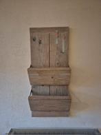 Steigerhout wandrek, met magneetjes., Ophalen, Gebruikt
