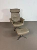 Conform Design Relax Fauteuil met Hocker, Huis en Inrichting, Fauteuils, Gebruikt, Leer, 75 tot 100 cm, Kwaliteits Design