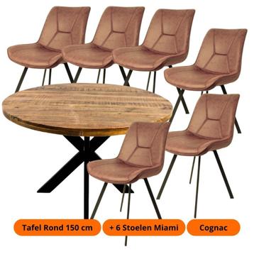 Combi set: Nieuw in doos. 6 Stoelen met ovale of ronde tafel beschikbaar voor biedingen