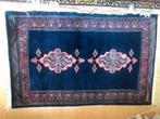 Perzisch Tapijt Vintage Wol Blauw Rood 79x123, Gebruikt, 200 cm of meer, Ophalen of Verzenden, Rechthoekig