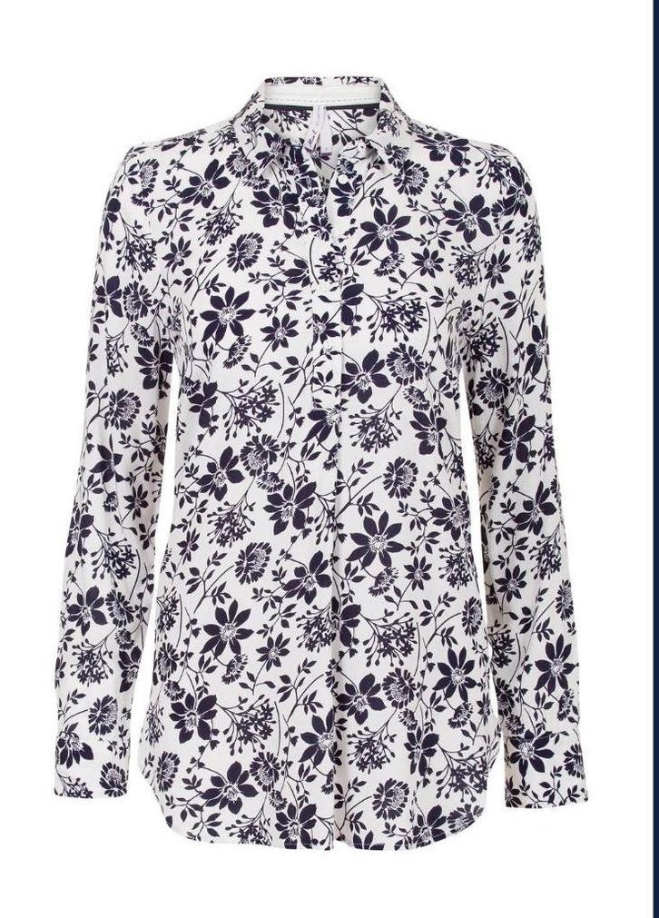 Miss Etam lange viscose blouse nieuw maat S, Kleding | Dames, Blouses en Tunieken, Nieuw, Maat 36 (S), Blauw, Ophalen of Verzenden
