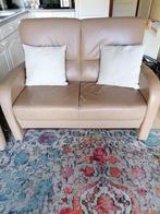 2 X Leren bankjes, Huis en Inrichting, Banken | Bankstellen, Ophalen, Gebruikt, 150 tot 200 cm, Tweepersoons