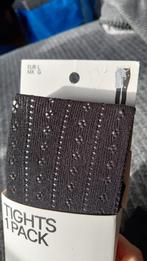 Twee zwarte panties met open patroon, H&M, Zwart, Ophalen of Verzenden, Panty