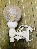 Wandlamp glazen bol, wit, Ophalen of Verzenden, Gebruikt