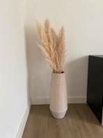 Vaas met pluimgras, Huis en Inrichting, Woonaccessoires | Zuilen en Pilaren, Ophalen, Zo goed als nieuw