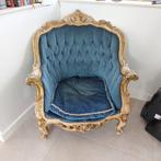 Koningsblauwe stoel, Huis en Inrichting, Ophalen, Hout, Gebruikt, 50 tot 75 cm