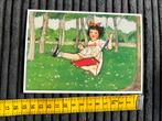 239. Kaart illustr Rie Cramer meisje schommel, Ophalen of Verzenden, 1980 tot heden, Ongelopen