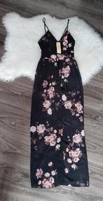 Jumpsuitdress zwart/opdruk one size, Verzenden, Nieuw, Zwart